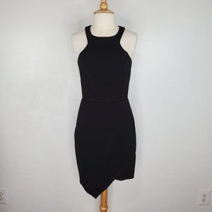 Bisou Bisou Textured Black Sleeveless Racerback Sheath Dress Size 10